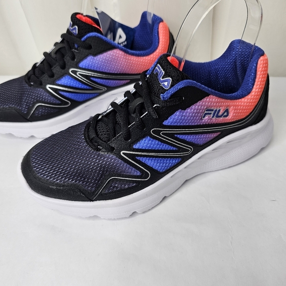 Fila Memory Panorama Athletic Sneakers Black Blue Coral Size 8 NWT - Picture 1 of 12